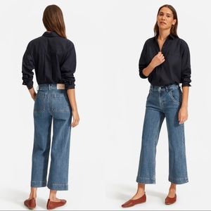 Everlane Women's Blue Flare & Wide Leg Jeans